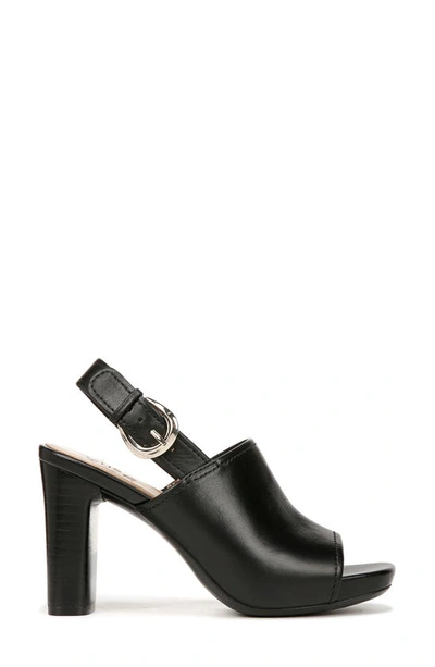 Shop Naturalizer Jianna Slingback Platform Sandal In Black Leather