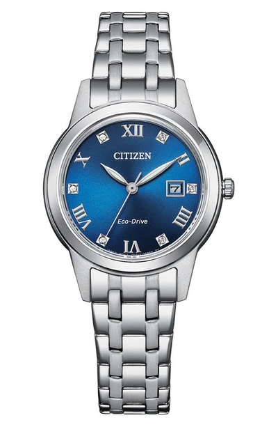 Shop Citizen Eco-drive Bracelet Watch, 29mm In Silver-blue