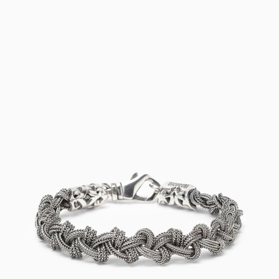 Shop Emanuele Bicocchi Sterling Knot Bracelet In Metal