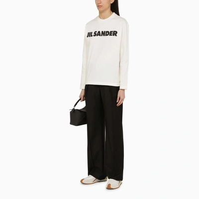 Shop Jil Sander Long-sleeved T-shirt In White