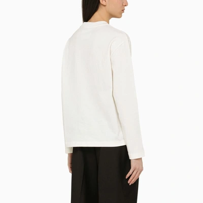 Shop Jil Sander Long-sleeved T-shirt In White