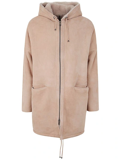 Giorgio Brato Sheepskin Parka With Hood In White
