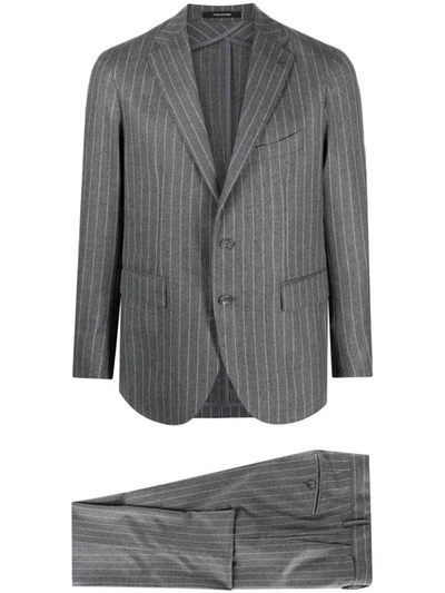Shop Tagliatore Suit Clothing In Grey