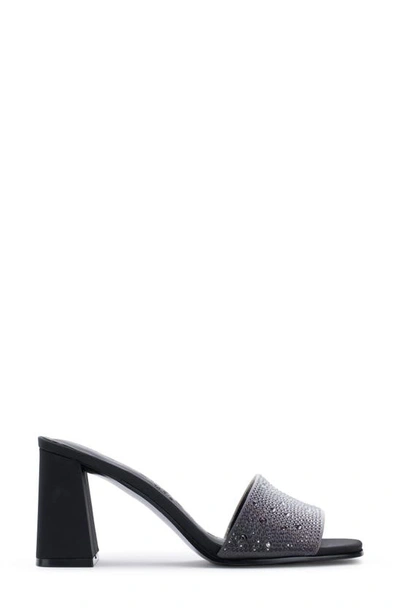 Shop Karl Lagerfeld Pera Rhinestone Slide Sandal In Black/ White