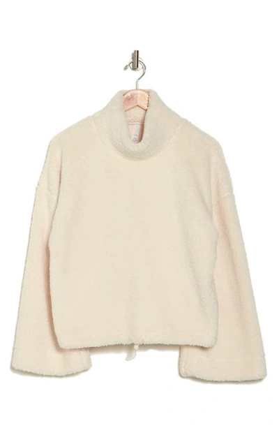 Shop Balance Collection Evie Faux Shearling Pullover In Coconut Milk