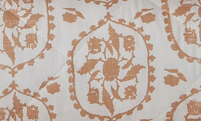 Patina Vie Maison Patina Vie Reversible Comforter & Sham Set In Block Floral Gold