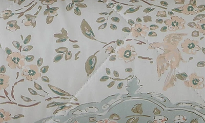 Patina Vie Maison Patina Vie Reversible Comforter & Sham Set In Block Floral Sage Green