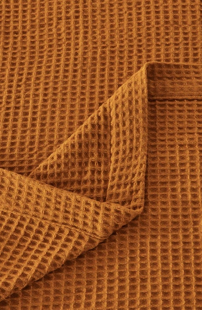 Shop Patina Vie Maison Cotton Waffle Weave Blanket In Bronze