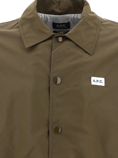 Shop Apc A.p.c. "aleksi" Overshirt In Green