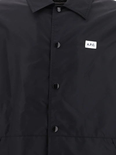 Shop Apc A.p.c. "aleksi" Overshirt In Black