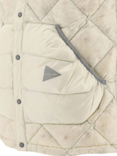 Shop And Wander "diamond Stitch" Vest Jacket In White