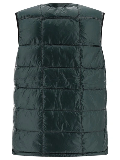 Shop And Wander "diamond Stitch" Vest Jacket In Green