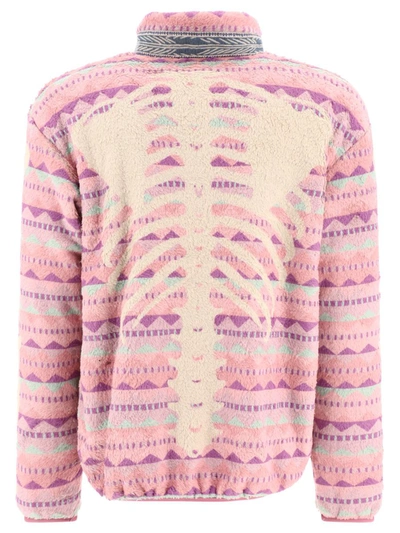 Shop Kapital "ashland" Fleece Jacket In Pink