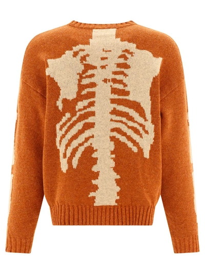 Shop Kapital "bone" Sweater In Orange