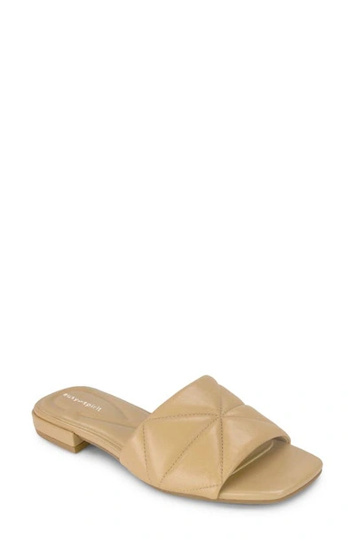 Shop Easy Spirit Quincie Square Toe Slide Sandal In Light Natural