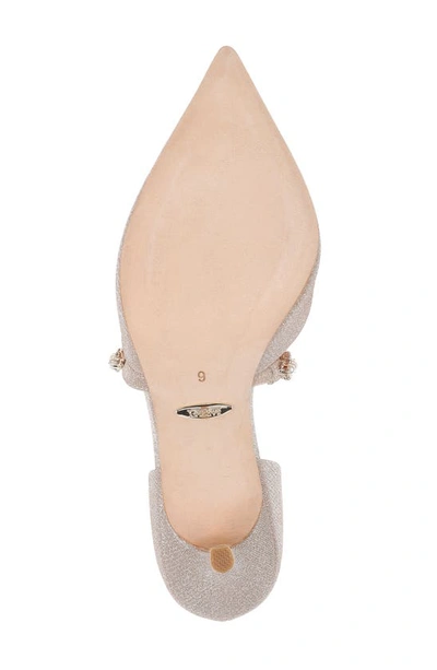Badgley Mischka Collection Nathalie D'orsay Pointed Toe Pump In Champagne