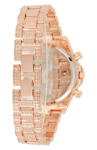 I Touch Crystal Bracelet Watch, 40mm X 47.5mm In Shiny Rose Gold