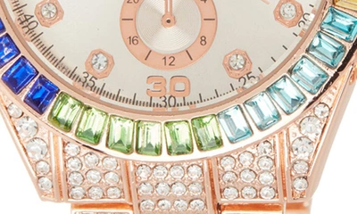 I Touch Crystal Bracelet Watch, 40mm X 47.5mm In Shiny Rose Gold
