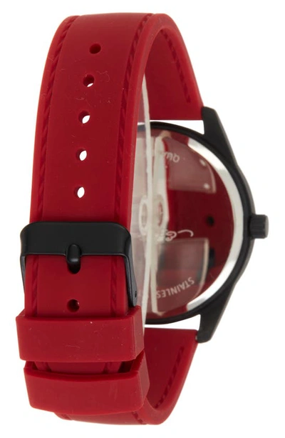 Shop I Touch X Ed Hardy Silicone Strap Watch, 40mm In Matte Red
