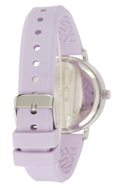 Shop I Touch X Ed Hardy Silicone Strap Watch, 38mm In Matte Light Purple