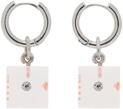 Shop Marni Pink Dice Earrings In 00c13 Pink Gummy