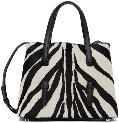 Shop Alaïa Black & White Mina 20 Shoulder Bag In 009 - Blanc/noir