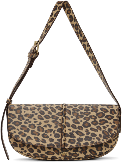 Shop Apc Beige Betty Bag In Car Leopard