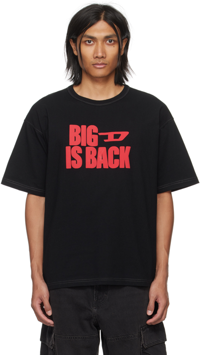 Shop Diesel Black T-boxt-back T-shirt In 9xx