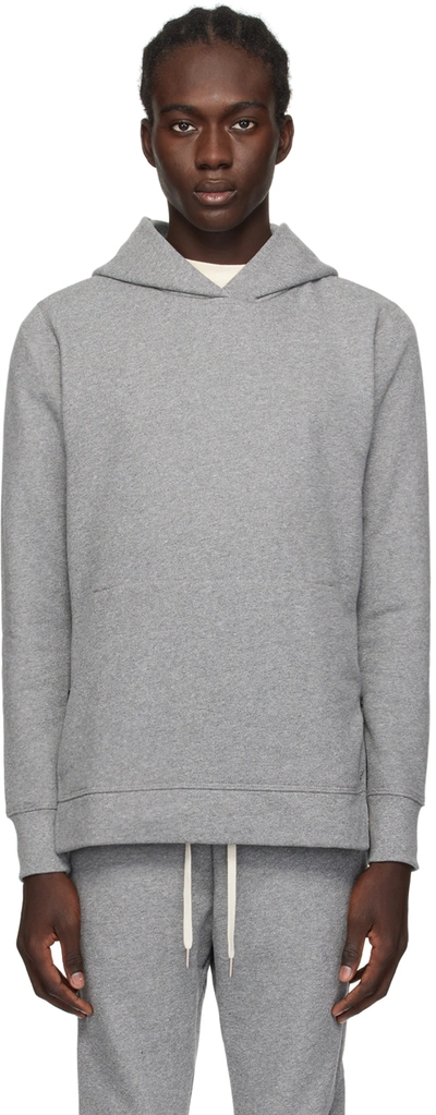 Shop John Elliott Gray Villain Hoodie In Dark Grey