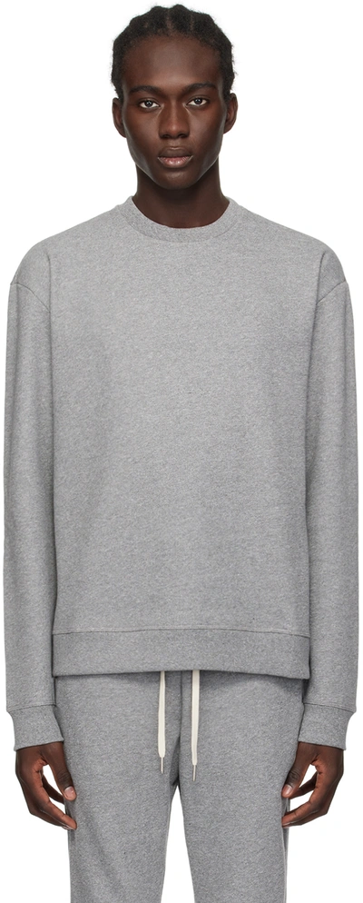 Shop John Elliott Gray Oversized Sweatshirt In Dark Grey