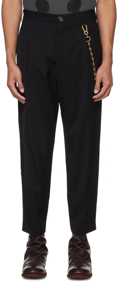 Shop Song For The Mute Black Pleated Trousers