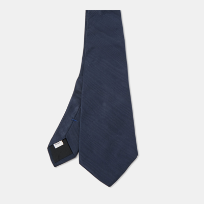 Pre-owned Valentino Garavani Navy Blue Silk Tie