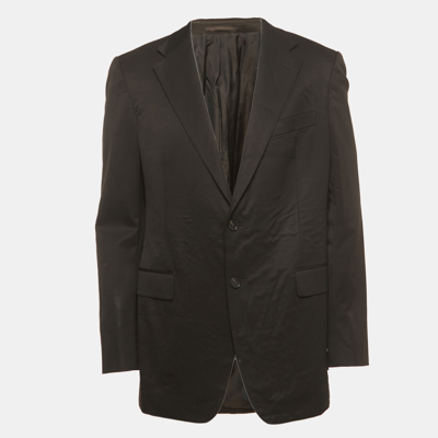 Pre-owned Gucci Brown Wool Single Breasted Blazer Xl