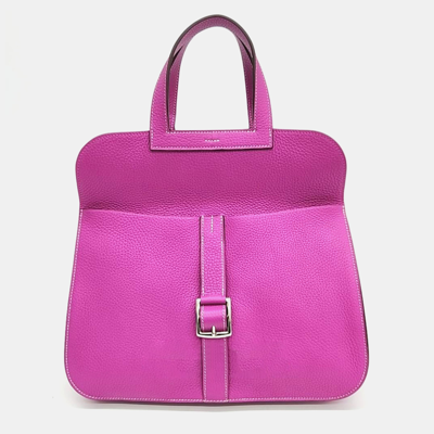 Pre-owned Hermes Leather Pink Halzan 31 Bag