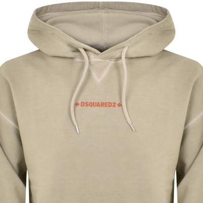 Shop Dsquared2 Cipro Fit Pullover Hoodie Beige