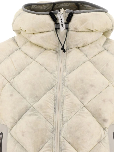 Shop And Wander "diamond Stitch" Down Jacket In White