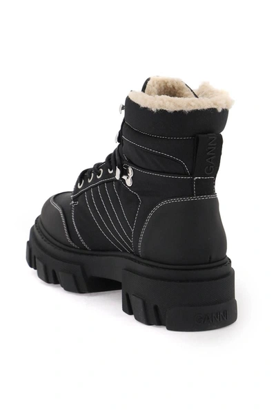 Shop Ganni Hiking Boots In Black
