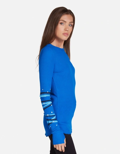 Lauren Moshi Mckinley Sapphire Eye In Vibrant Blue
