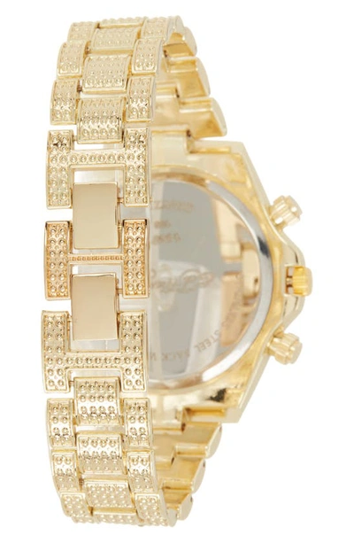 I Touch X Ed Hardy Crystal Bracelet Watch, 40mm In Shiny Gold