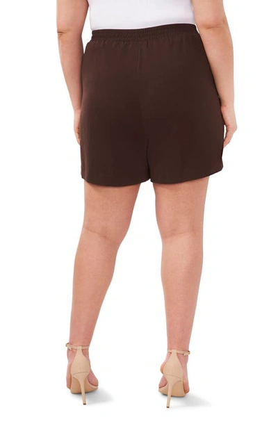 Halogen Elastic Back Shorts In Dark Roast