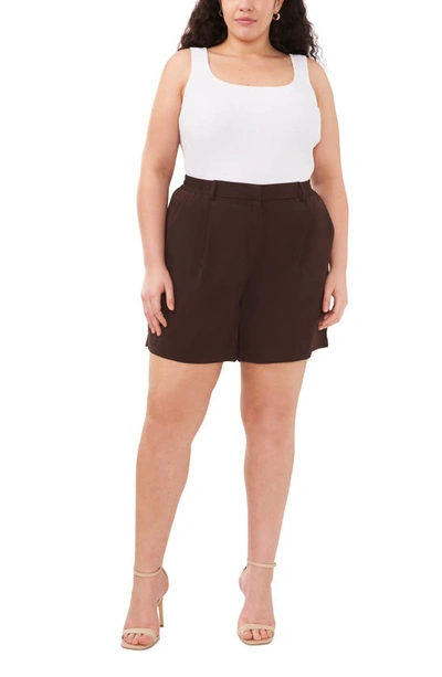 Halogen Elastic Back Shorts In Dark Roast