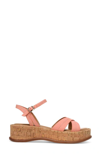 Shop Naturalizer Rikki Platform Sandal In Coral Peach Pink Leather