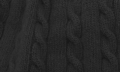 Portolano Cashmere Cable Knit Beanie In Black