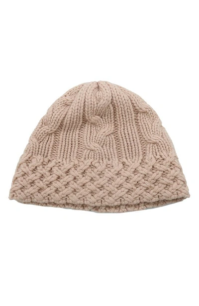 Shop Portolano Chunky Cable Knit Beanie In Soft Pink