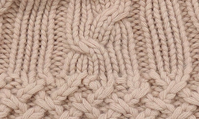 Portolano Chunky Cable Knit Beanie In Soft Pink