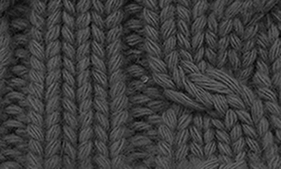 Portolano Chunky Cable Knit Beanie In Black