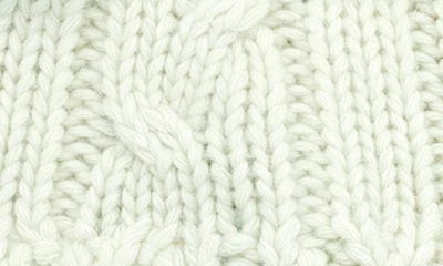 Shop Portolano Chunky Cable Knit Beanie In Snow White