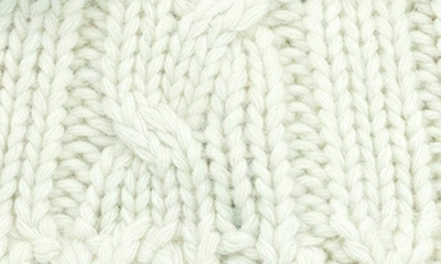 Portolano Chunky Cable Knit Beanie In Snow White
