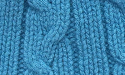 Portolano Chunky Cable Knit Beanie In Ash Blue