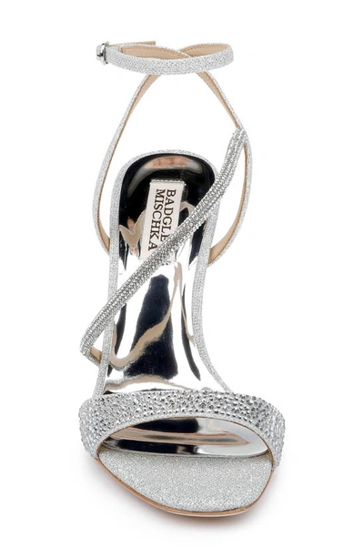 Shop Badgley Mischka Collection Sally Embellished Sandal In Silver